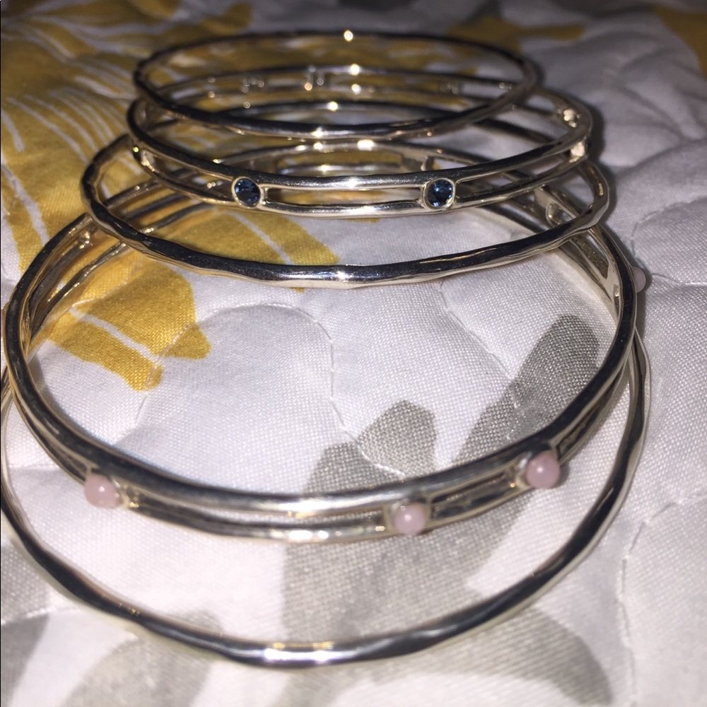 5 Set Sterling Silver Bangles - image 5